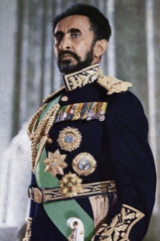 Haile Selassie in full dress